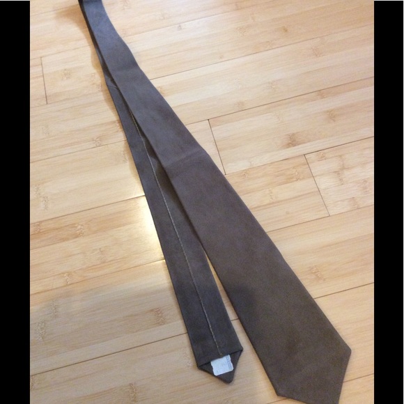 Vintage men's tie, taupe tan suede?, made in Spain - Picture 1 of 6